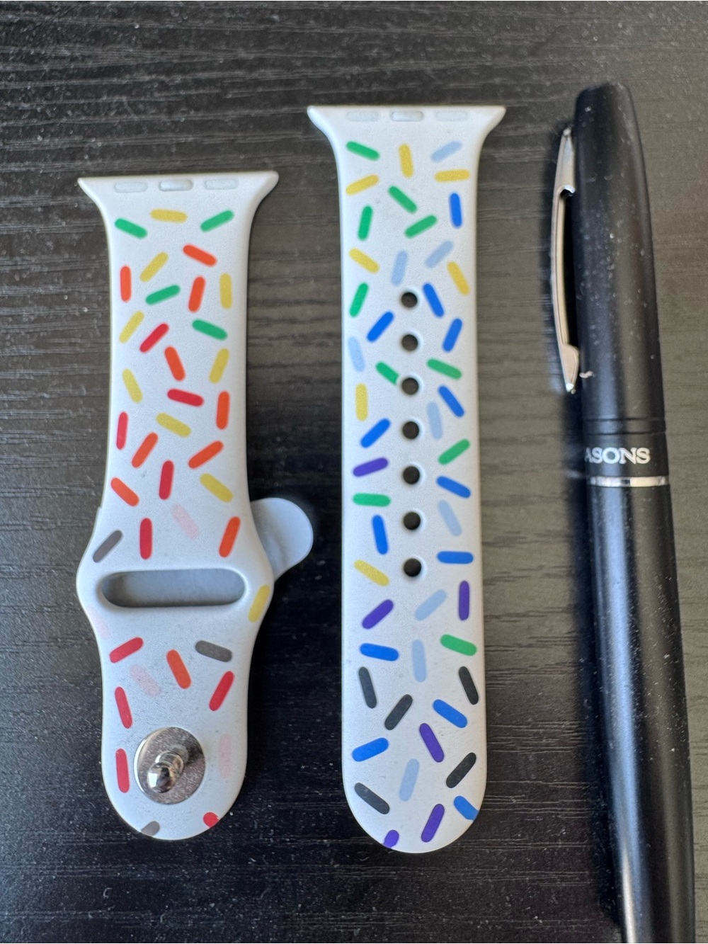 Apple Watch Silicone Band with Colorful Sprinkle Pattern - Pride 2023